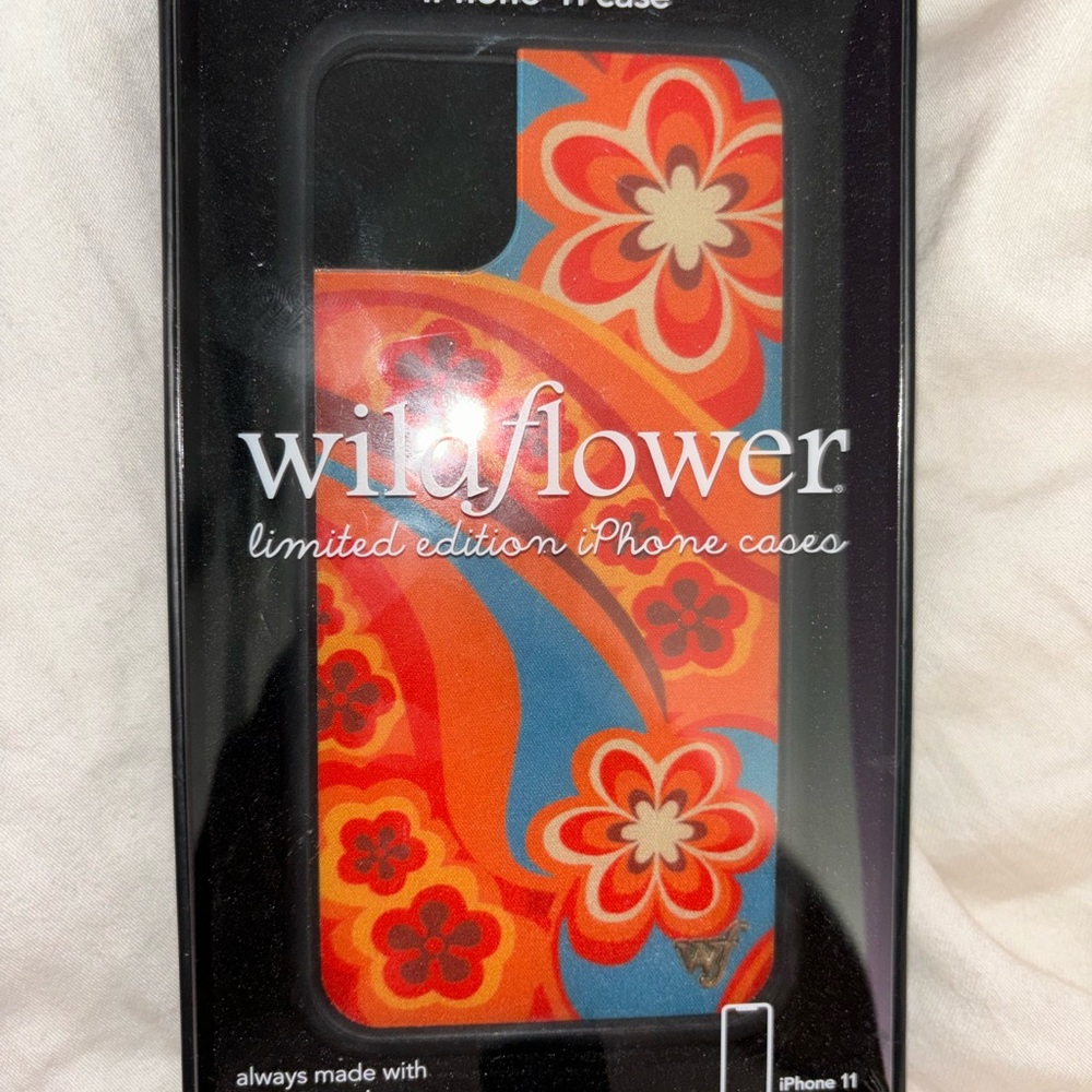 Wildflowers Limited Edition iPhone 11 Case - Orange and Blue Floral